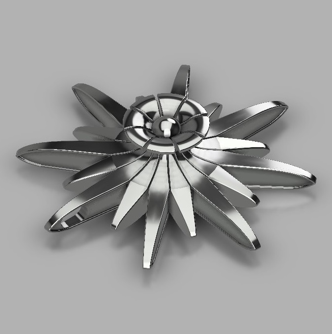 Shining Star Pendant - 3D Model rendered in Fusion