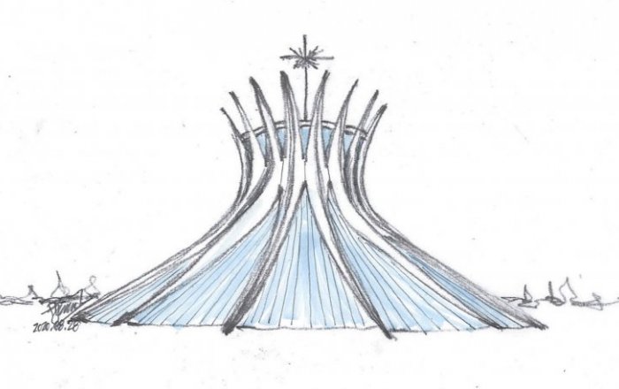 Sketch of Brasília Cathedral