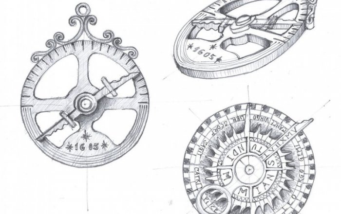Astrolab Pendant Sketch